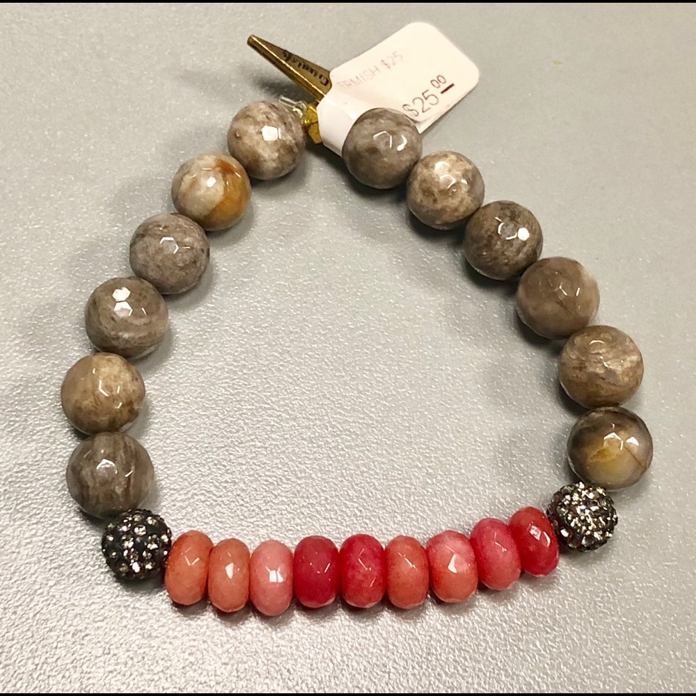 Erimish stack stretch bracelet semi precious NWT